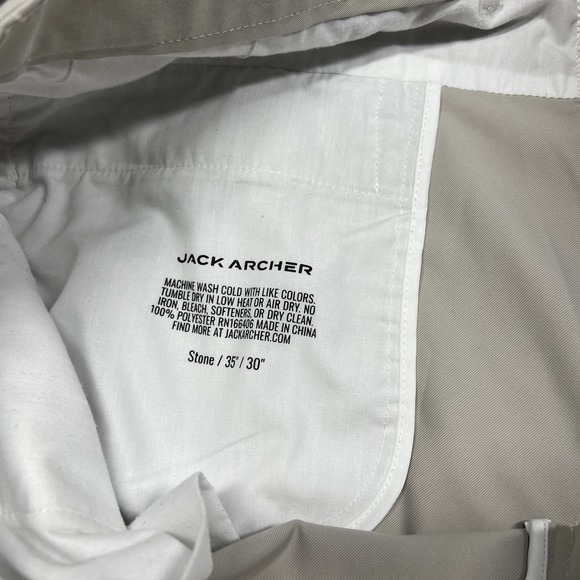 Jack Archer Jetsetter Tech Slim Fit (2) Pant Bundle Charcoal & Stone Men's 35x30 - Picture 6 of 11